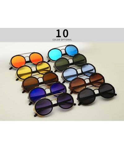 Men and Women Retro Punk Sunglasses Sunshade Street Shooting Holiday Decoration Glasses (Color : B, Size : Medium) Medium E $...