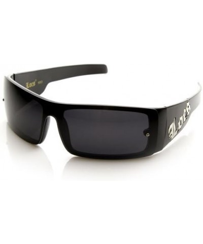 Eyewear One-Piece Shield Hardcore Shades OG Gangsta Dark Lens Sunglasses Black $8.71 Shield