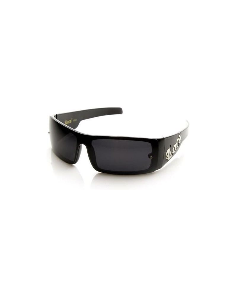 Eyewear One-Piece Shield Hardcore Shades OG Gangsta Dark Lens Sunglasses Black $8.71 Shield