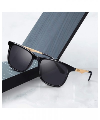 Polarized Mens Sunglasses HD Lens Metal Frame Driving Shades Black $11.20 Wayfarer