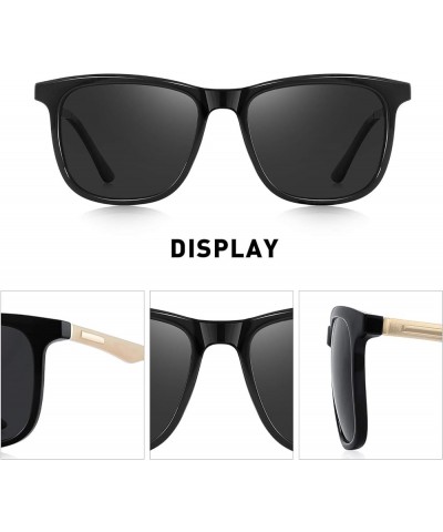 Polarized Mens Sunglasses HD Lens Metal Frame Driving Shades Black $11.20 Wayfarer