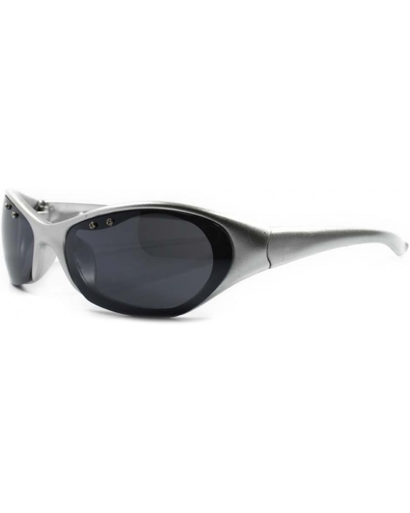 Outdoor Athletic Baseball Around Rectangle Sport Sunglasses Silver $9.71 Sport