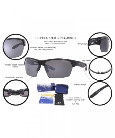 Marine-V-Air MV1017 Sunglasses Black/Graphite Polarized Lens $44.22 Rectangular