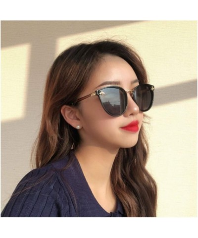 Sunglasses Luxury Bee Fashion for Women Sunglasses Men Square Brand Design Sun Glasses Retro Male Iron (Lenses Color : Blue) ...