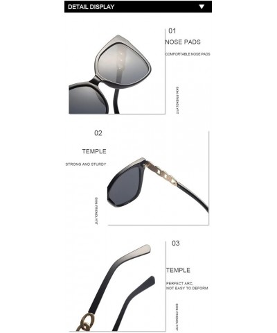 Square Frame Men and Women Fashion Decorative Sunglasses (Color : 1, Size : 1) 1 6 $12.68 Designer