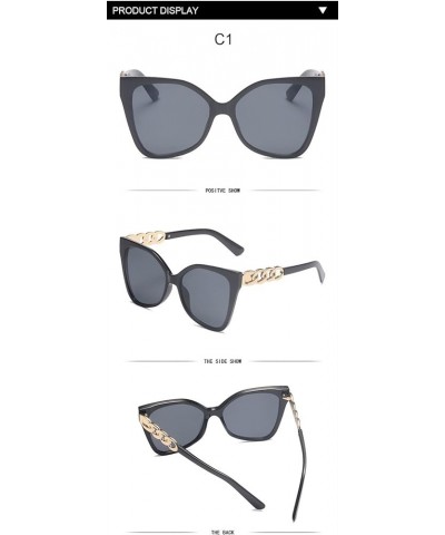 Square Frame Men and Women Fashion Decorative Sunglasses (Color : 1, Size : 1) 1 6 $12.68 Designer