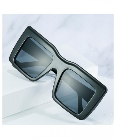 Square Frame Punk Men and Women Retro Sunglasses (Color : C, Size : Medium) Medium F $18.91 Designer