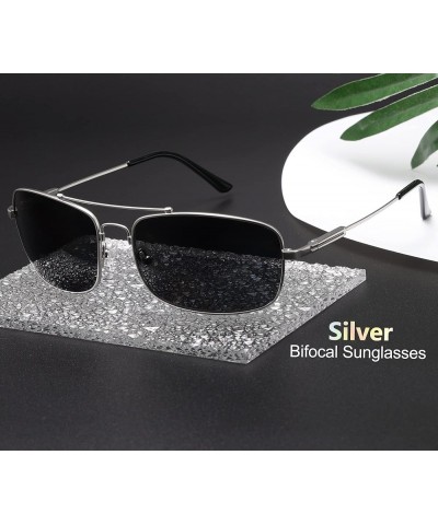 Polarized Bifocal Sunglasses Readers 1805-silver Frame/Grey Lens $18.80 Square