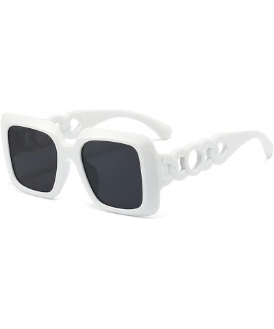 Square Large Frame Women Outdoor Vacation Party Sunglasses F $17.25 Square