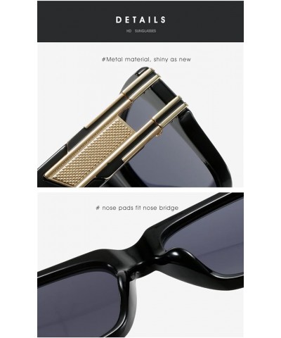 Square Men and Women Outdoor Vacation Decorative Sunglasses (Color : A, Size : 1) 1 D $17.25 Designer