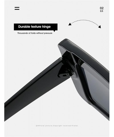 Square Frame Punk Men and Women Retro Sunglasses (Color : C, Size : Medium) Medium F $18.91 Designer