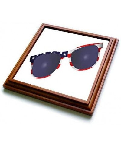 Red, White, and Blue Stars and Stripes Sunglasses Illustration - Trivets (trv_354875_1) 8x8 Trivet with 6x6 ceramic tile $18....