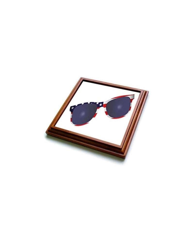 Red, White, and Blue Stars and Stripes Sunglasses Illustration - Trivets (trv_354875_1) 8x8 Trivet with 6x6 ceramic tile $18....