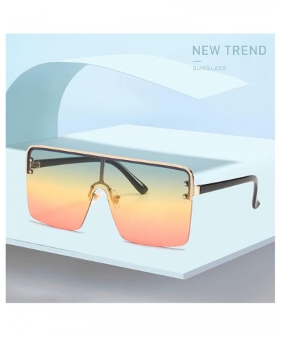 Large Metal Frame Fashion Women Sunglasses Outdoor Vacation Beach Sunglasses Gift (Color : C, Size : 1) 1 I $13.63 Designer