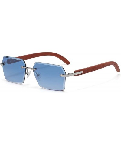 Rimless Men's and Women's Sunglasses Outdoor Vacation Beach Glasses (Color : D, Size : Medium) Medium B $20.64 Designer