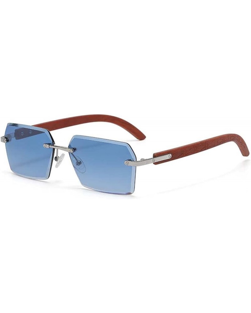 Rimless Men's and Women's Sunglasses Outdoor Vacation Beach Glasses (Color : D, Size : Medium) Medium B $20.64 Designer