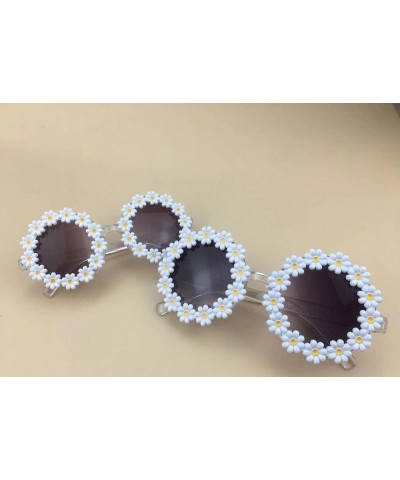 2Pack Parent-Child New Sunflower Glasses Little Daisy Flower Men and Women Photo Cute Sunglasses Cute Sunglasses Green 2-pack...