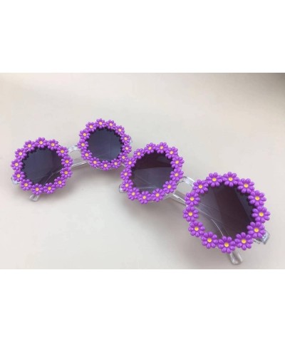 2Pack Parent-Child New Sunflower Glasses Little Daisy Flower Men and Women Photo Cute Sunglasses Cute Sunglasses Green 2-pack...