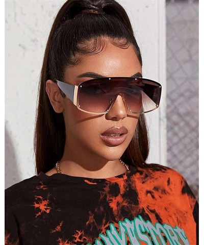 Women Fashion Square Frame Sunglasses for Ladies Glasses (Color : B, Size : 1) 1 C $19.20 Designer