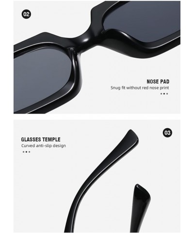 Fashion Hip-hop Retro Small Frame Sunglasses for Men and Women (Color : F, Size : 1) 1 E $15.58 Designer