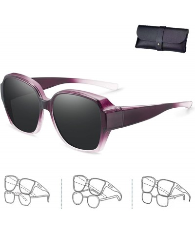 Maysprings Snap Shades Sunglasses, Maysprings Sunglasses Over Glasses, Trendy Style Polarized Sunglasses Purple $10.02 Rimless