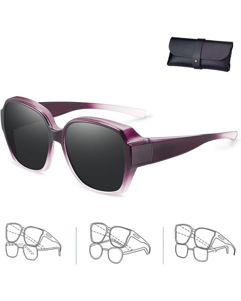 Maysprings Snap Shades Sunglasses, Maysprings Sunglasses Over Glasses, Trendy Style Polarized Sunglasses Purple $10.02 Rimless