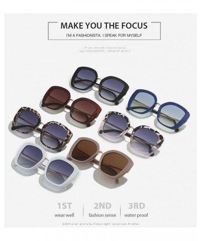 Square Large Frame Outdoor Vacation Fashion Decoration Men and Women Sunglasses (Color : 1, Size : 1) 1 5 $18.25 Square