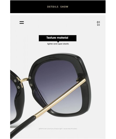 Square Large Frame Outdoor Vacation Fashion Decoration Men and Women Sunglasses (Color : 1, Size : 1) 1 5 $18.25 Square