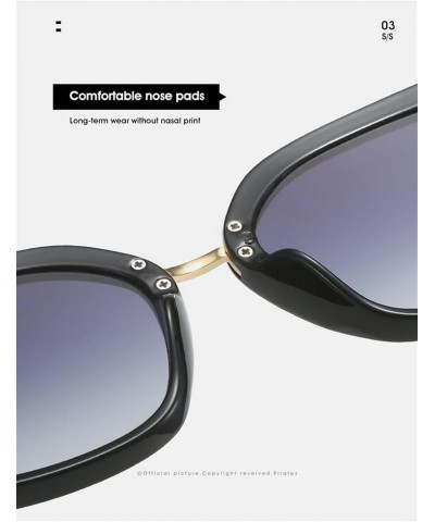 Square Large Frame Outdoor Vacation Fashion Decoration Men and Women Sunglasses (Color : 1, Size : 1) 1 5 $18.25 Square