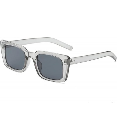 Square Frame Small Frame Men and Women Sunglasses Outdoor Vacation Sunshade (Color : C, Size : Medium) Medium D $20.65 Designer