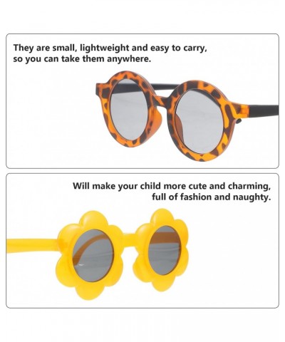 4pcs Children's Sunglasses Girls Flower Glasses Round Flower Sunglasses Uv Protected Sports Sunglasses Kids Party Glasses Pho...