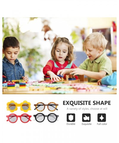 4pcs Children's Sunglasses Girls Flower Glasses Round Flower Sunglasses Uv Protected Sports Sunglasses Kids Party Glasses Pho...