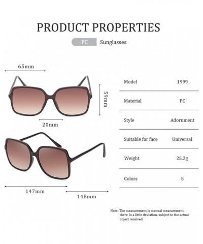 Large Frame Fashion Sunglasses for Men and Women Holiday Beach Decorative Sunglasses (Color : C, Size : 1) 1 C $11.53 Designer