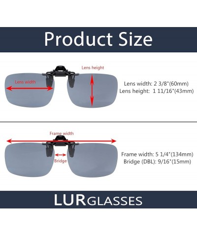 Flip-up Clip-on Sunglasses Polarized Lens Mix $11.76 Rectangular