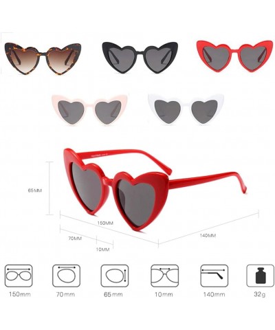 Women Goggle Heart Sunglasses Vintage Cat Eye Mod Style Retro Eyewear C4 $7.37 Goggle