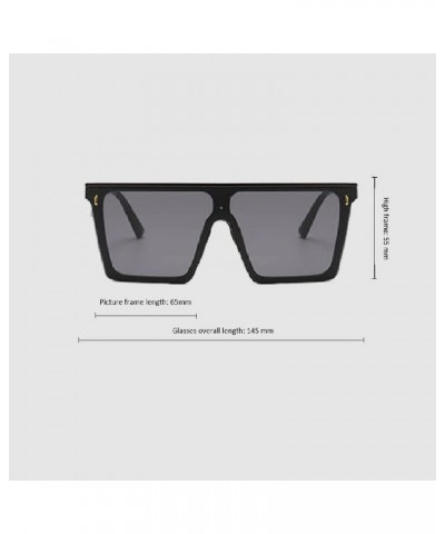 Y2K Square Oversized Sunglasses for Women Men Big Flat Top Fashion Shield Large UV Protection Rimless Shades Black $11.00 Ove...