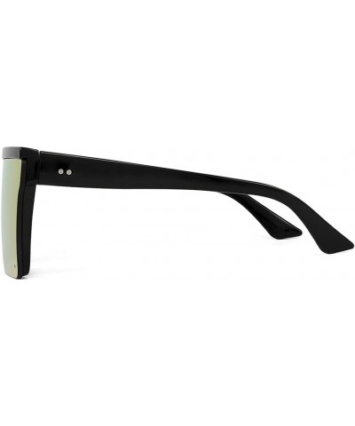 Fashion Square Sunglasses Women Men Flash Purple Lens Rimless Sunglasses C4transparentblack $18.12 Rectangular