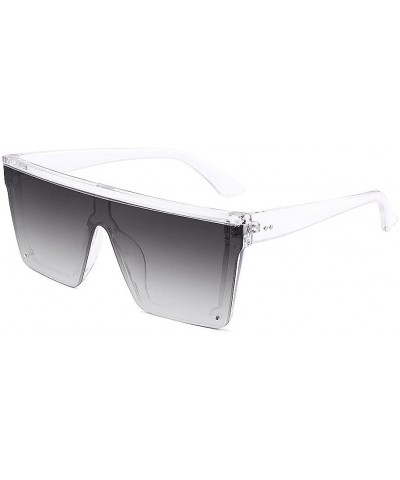 Fashion Square Sunglasses Women Men Flash Purple Lens Rimless Sunglasses C4transparentblack $18.12 Rectangular