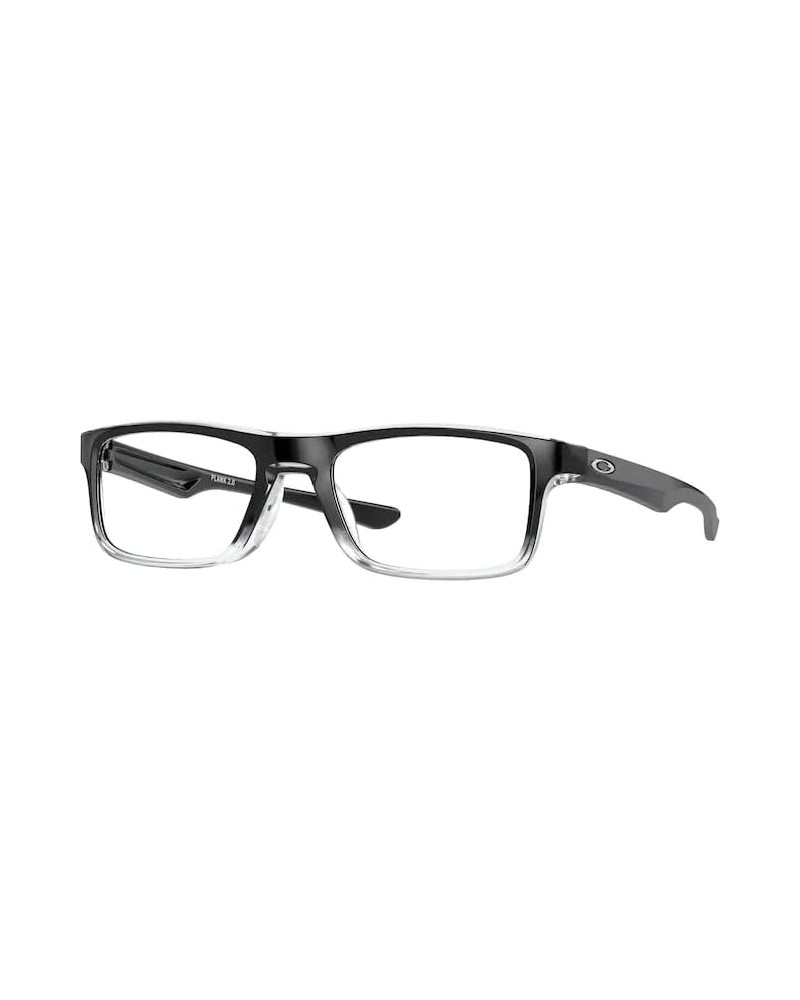 Plank 2.0 OX8081 Rectangle Eyeglasses for Men for Women +Designer iWear Care Kit Polished Black Clear Fade $39.96 Rectangular