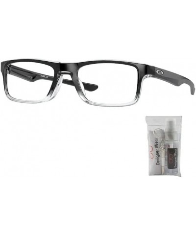 Plank 2.0 OX8081 Rectangle Eyeglasses for Men for Women +Designer iWear Care Kit Polished Black Clear Fade $39.96 Rectangular