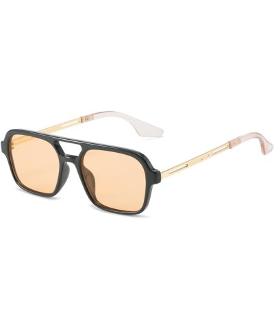 Square Frame Retro Fashion Sunglasses Men and Women Outdoor Vacation Decorative Sunglasses (Color : 4, Size : 1) 1 3 $14.36 D...