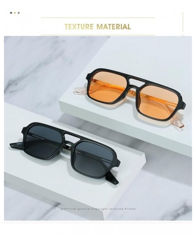 Square Frame Retro Fashion Sunglasses Men and Women Outdoor Vacation Decorative Sunglasses (Color : 4, Size : 1) 1 3 $14.36 D...