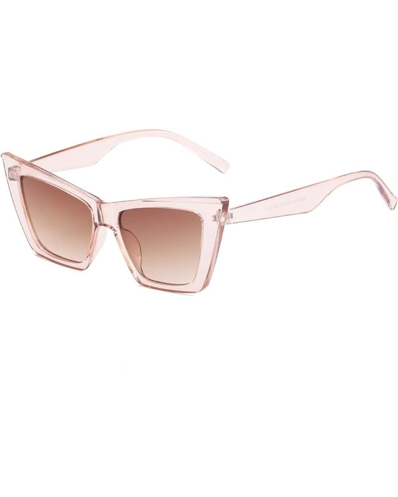 Retro Cat Eye Sunglasses Outdoor Holiday Street Shooting Decorative Glasses (Color : B, Size : Medium) Medium E $18.23 Designer