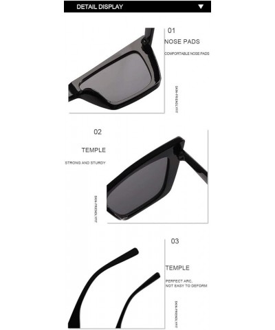 Retro Cat Eye Sunglasses Outdoor Holiday Street Shooting Decorative Glasses (Color : B, Size : Medium) Medium E $18.23 Designer