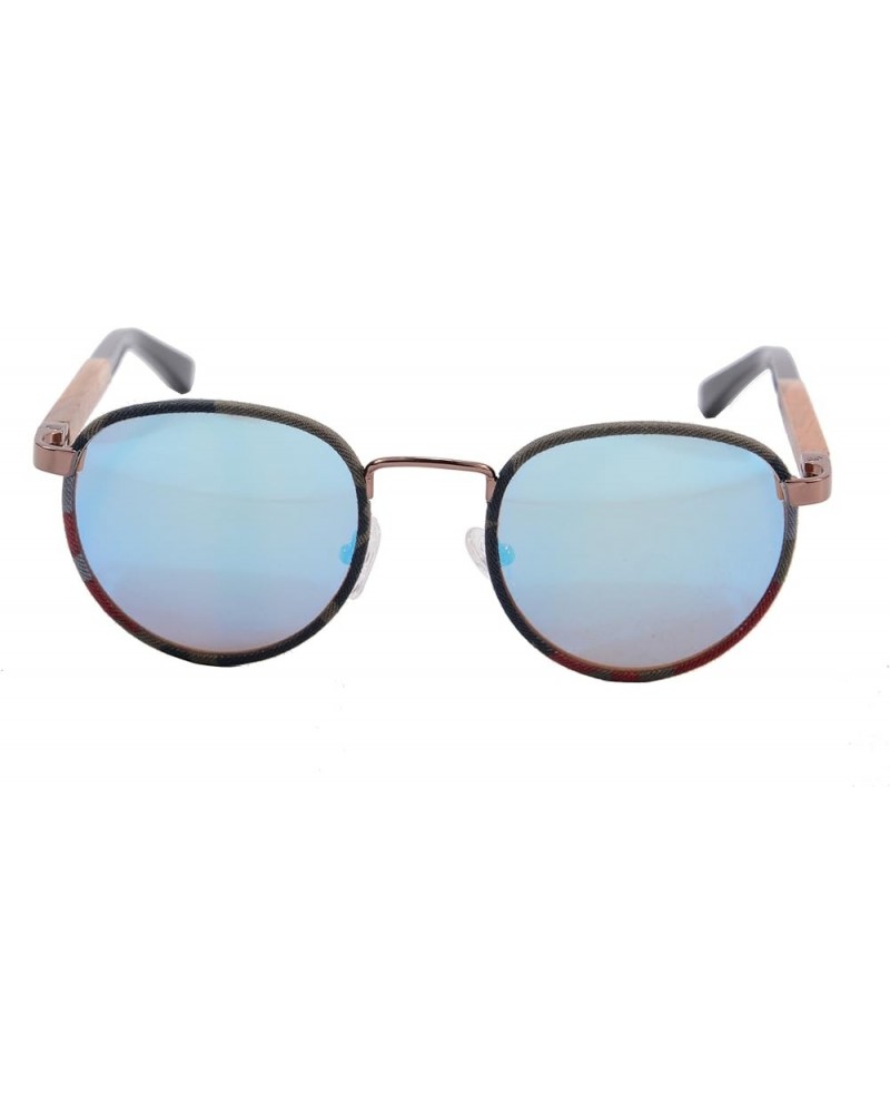 Unisex Metal Frame Polarized Sunglasses UV400-SG1569 Brown&zebra ice blue $11.99 Oval