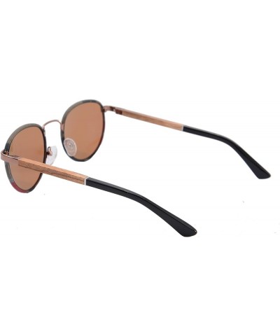 Unisex Metal Frame Polarized Sunglasses UV400-SG1569 Brown&zebra ice blue $11.99 Oval