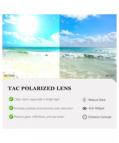 Classic Polarized Sunglasses for Men Lightweight TR90 Frame UV400 Protection Square Sunglasses A03 Black Gold Frame Grey Lens...