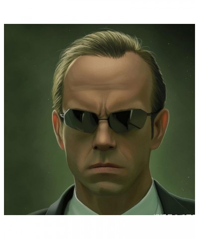 The Matrix Neo Trinity Agent Smith Costume Sunglasses Men Women Rimless Black Glasses Agent Smith Style Black $11.43 Oval