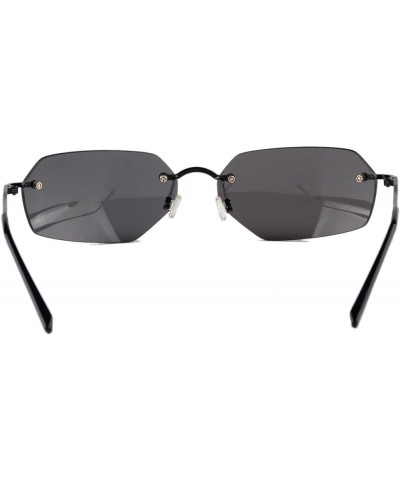 The Matrix Neo Trinity Agent Smith Costume Sunglasses Men Women Rimless Black Glasses Agent Smith Style Black $11.43 Oval