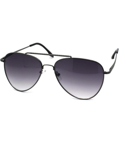 Mens Air Force Classic Officer Ornate Top Bridge Metal Rim Sunglasses Gunmetal Smoke $10.41 Pilot